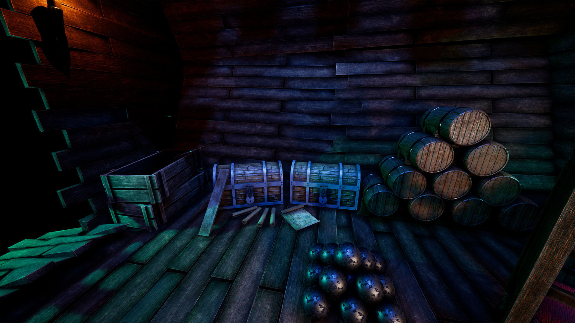 Pirate Props 60 Variations Low-poly 3D model_6