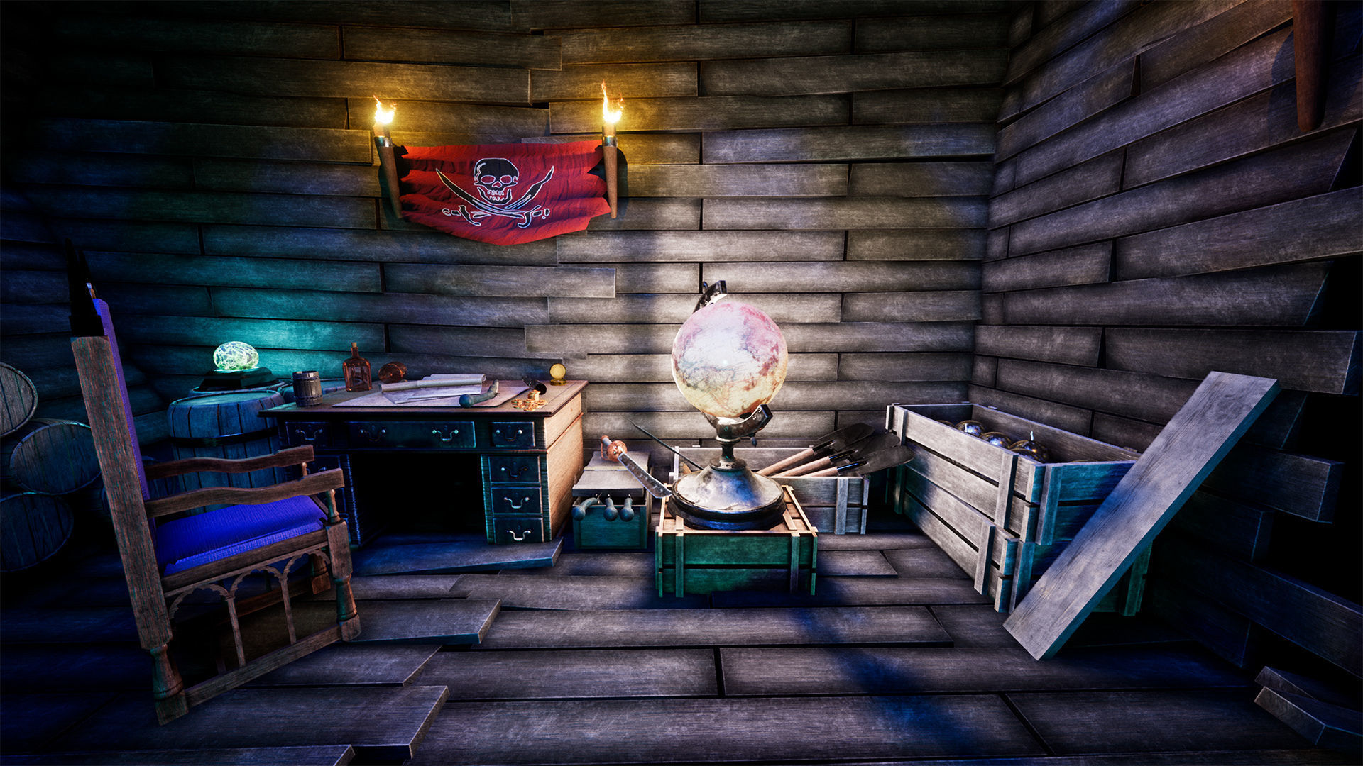 Pirate Props 60 Variations Low-poly 3D model_14