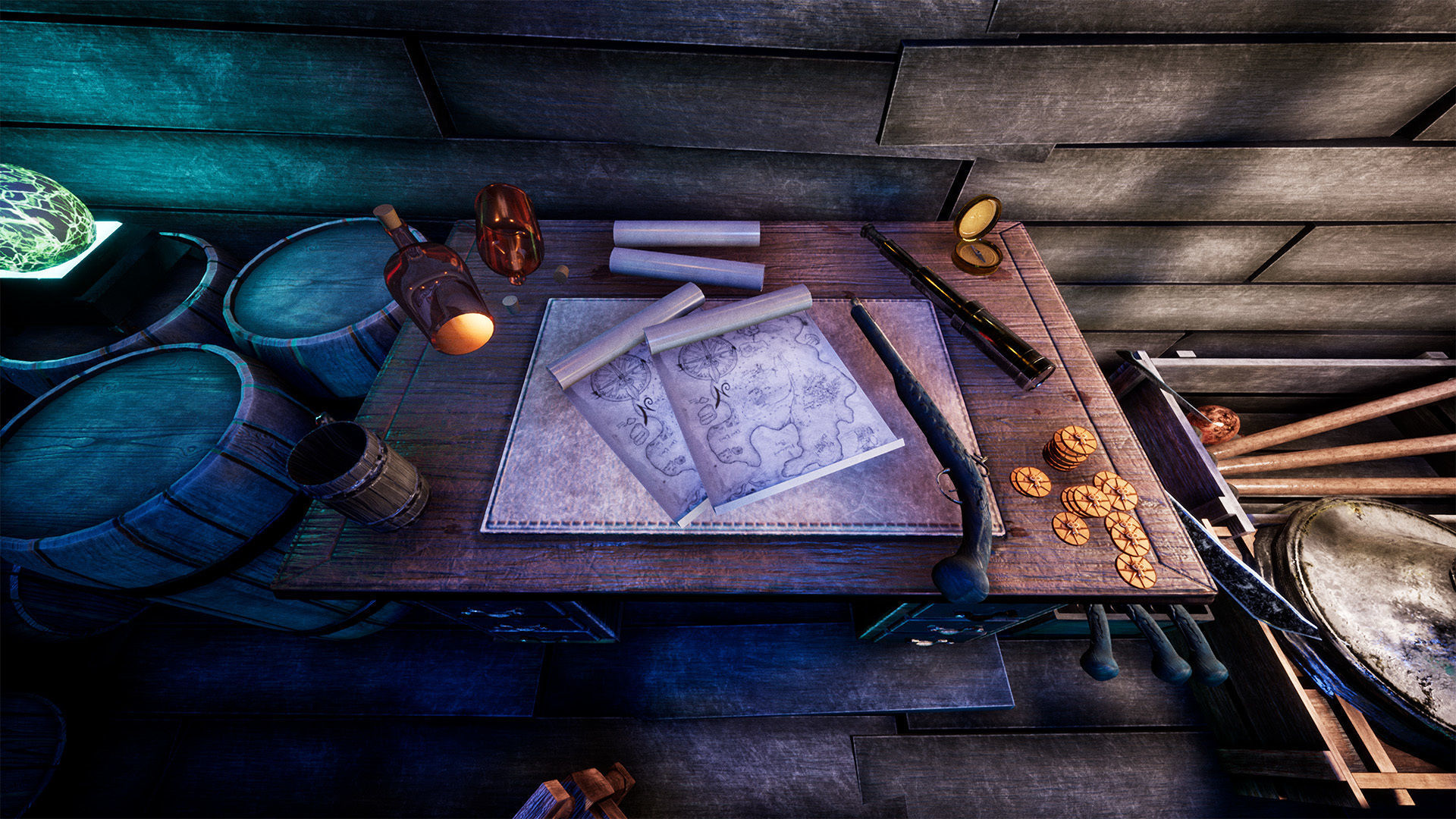 Pirate Props 60 Variations Low-poly 3D model_21