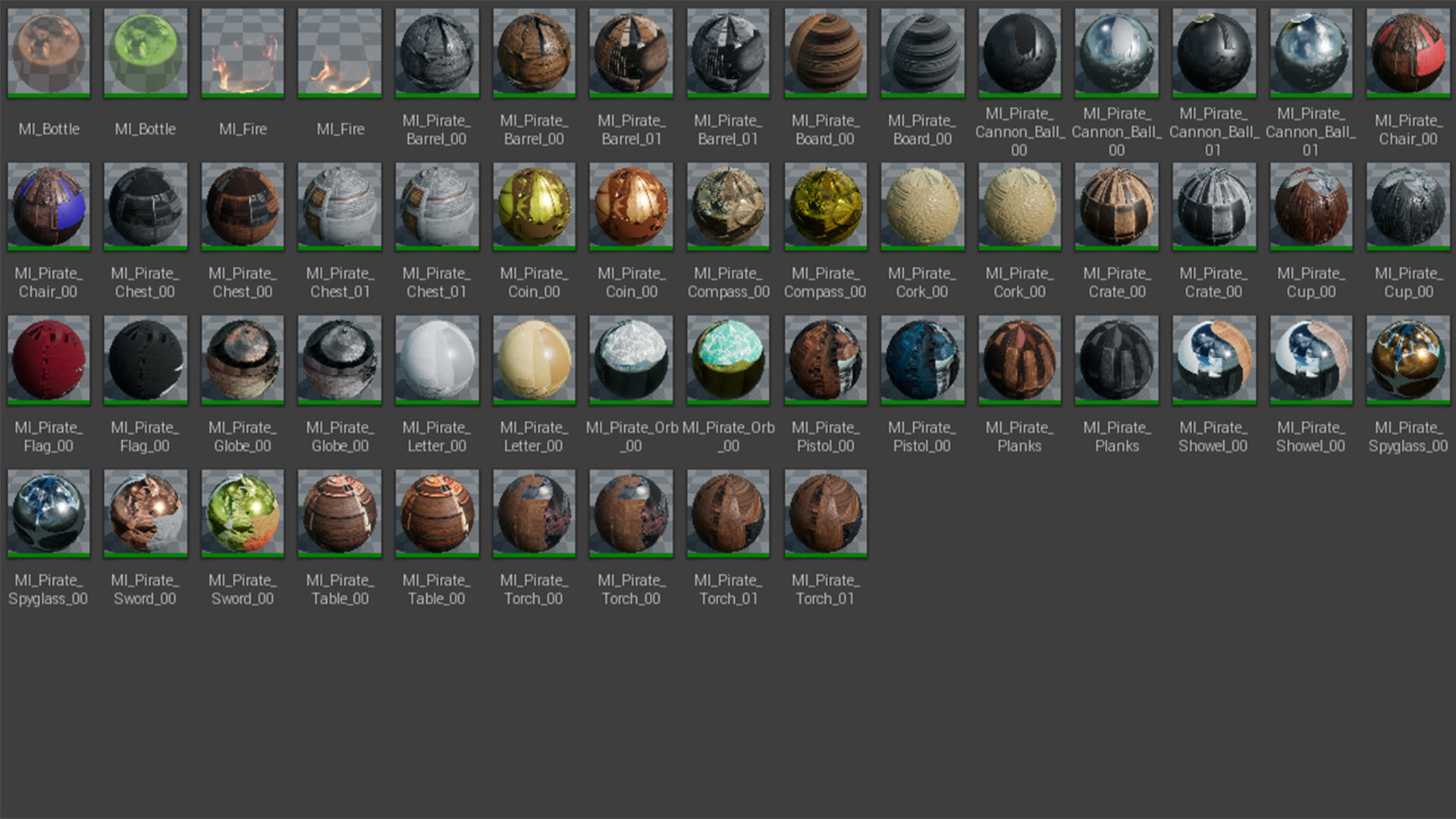 Pirate Props 60 Variations Low-poly 3D model_2