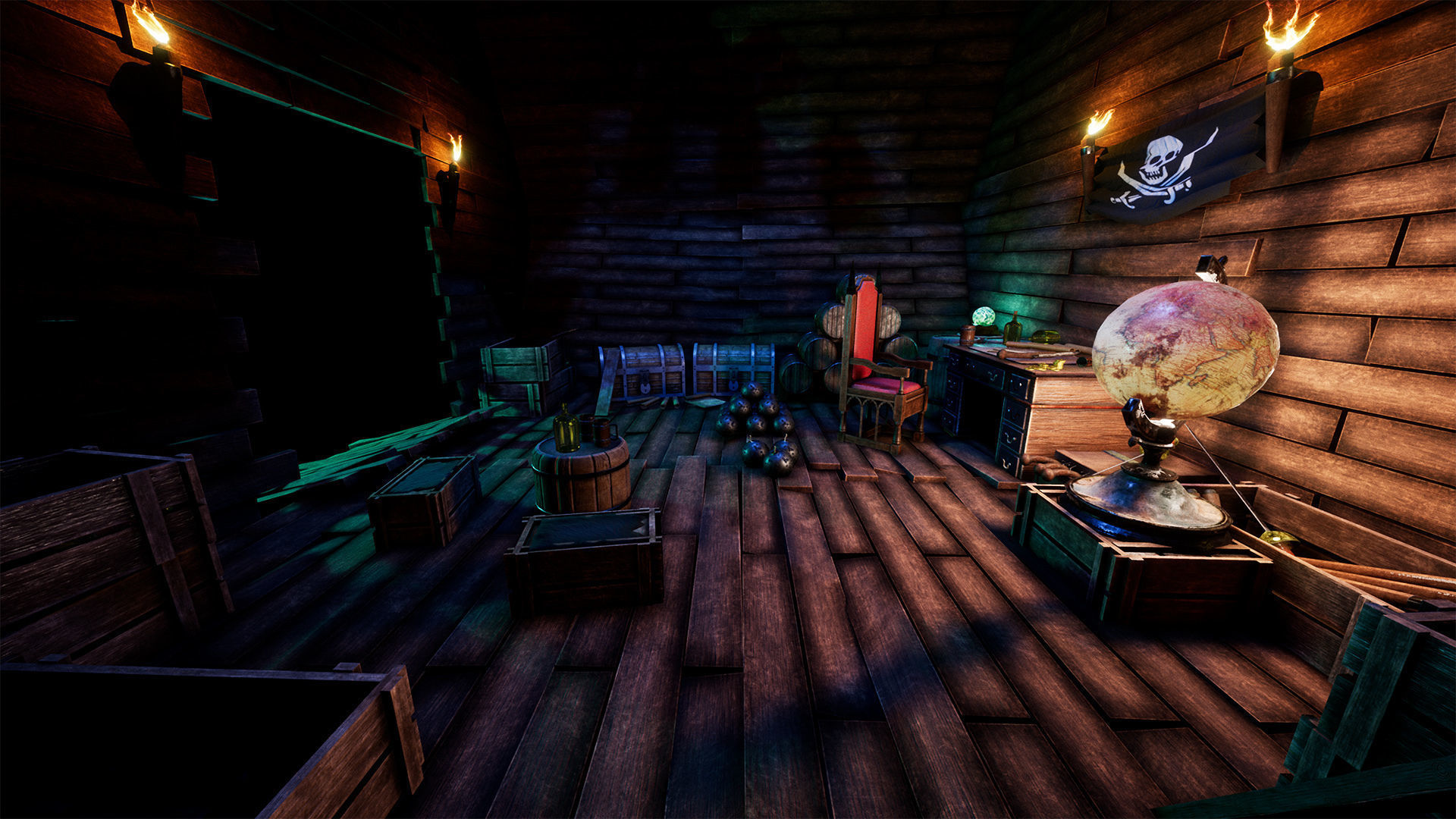 Pirate Props 60 Variations Low-poly 3D model_10