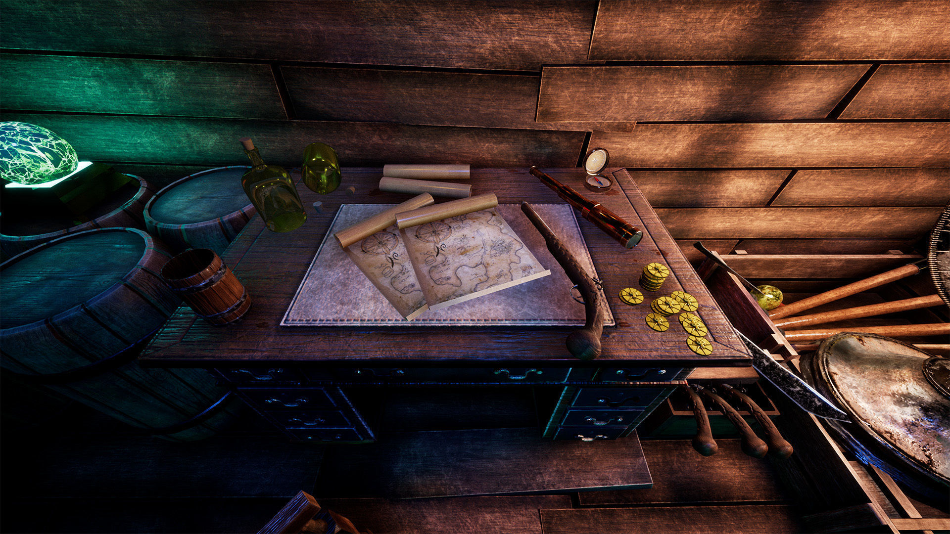 Pirate Props 60 Variations Low-poly 3D model_11