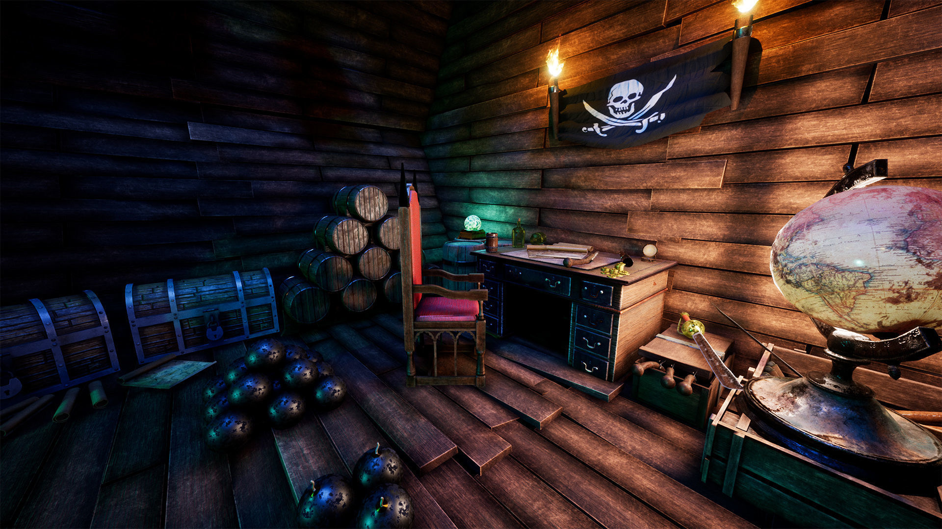 Pirate Props 60 Variations Low-poly 3D model_1