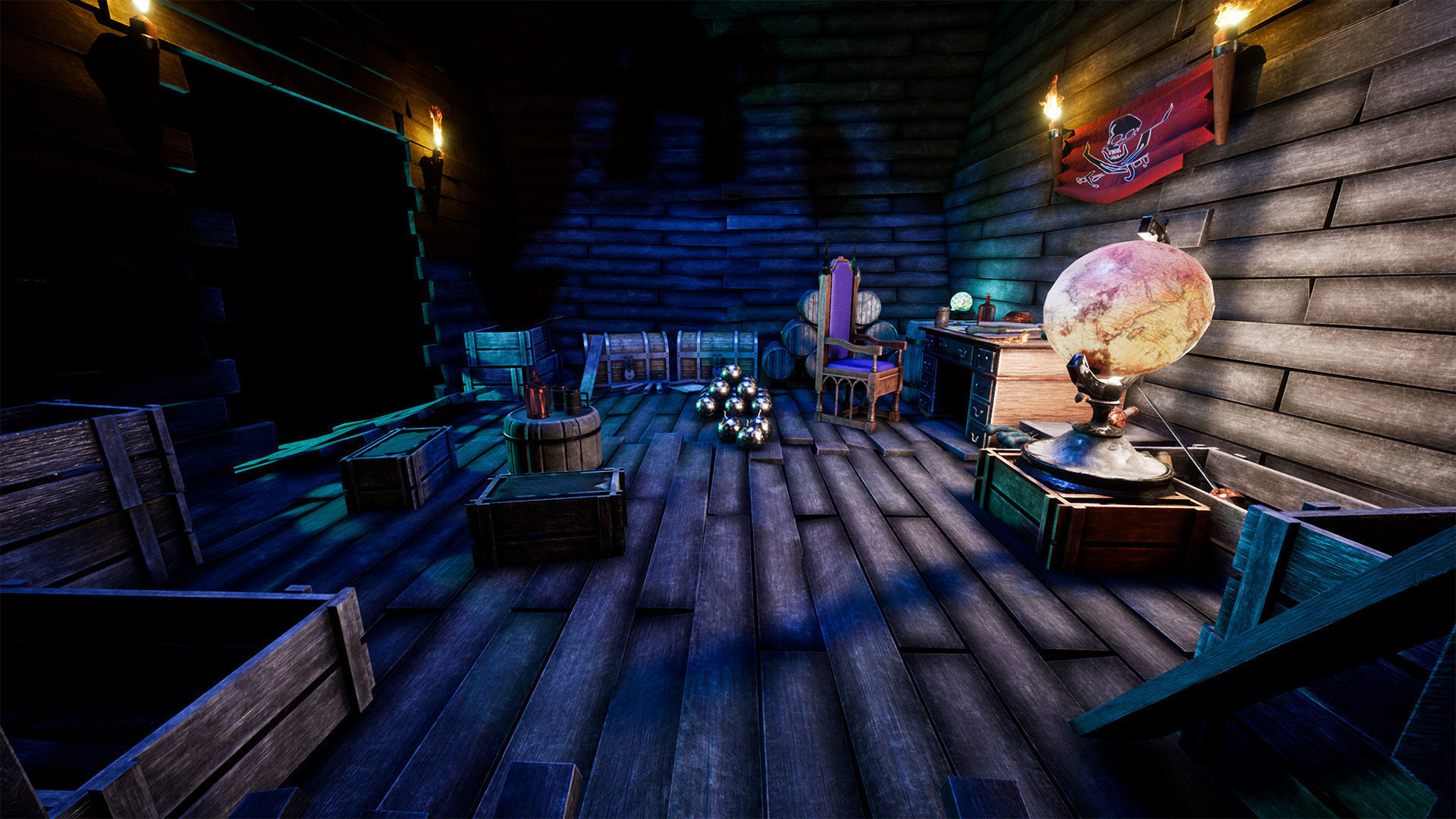 Pirate Props 60 Variations Low-poly 3D model_20