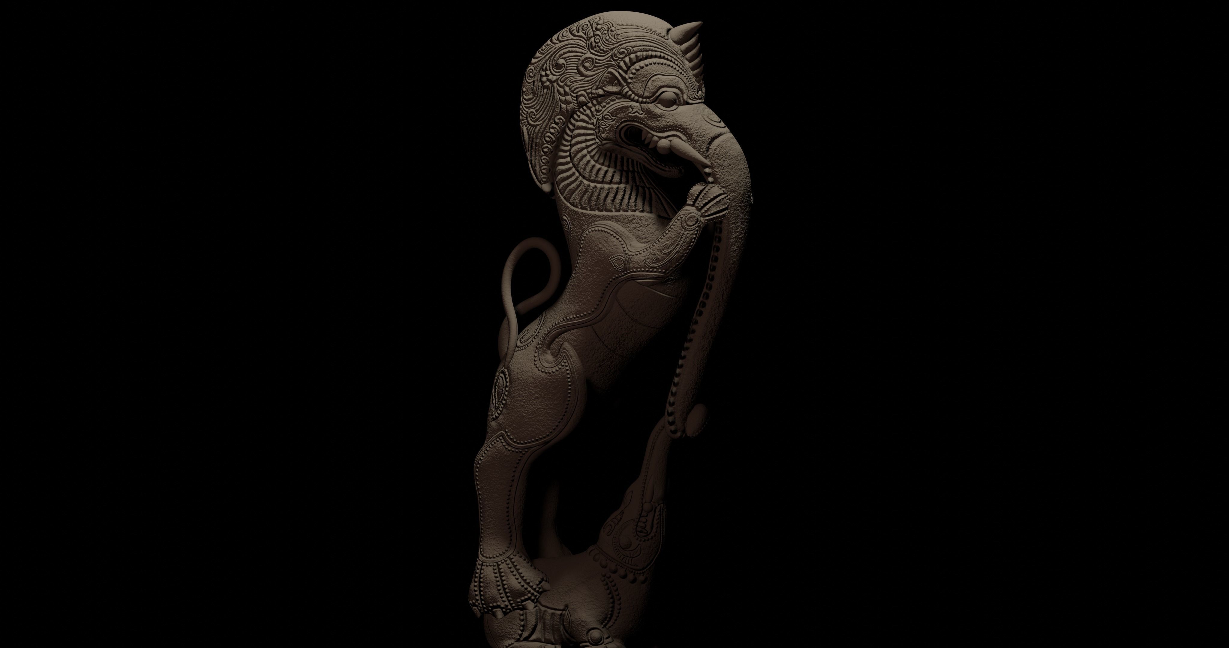 Sculpture - Yazhi 3D model_2