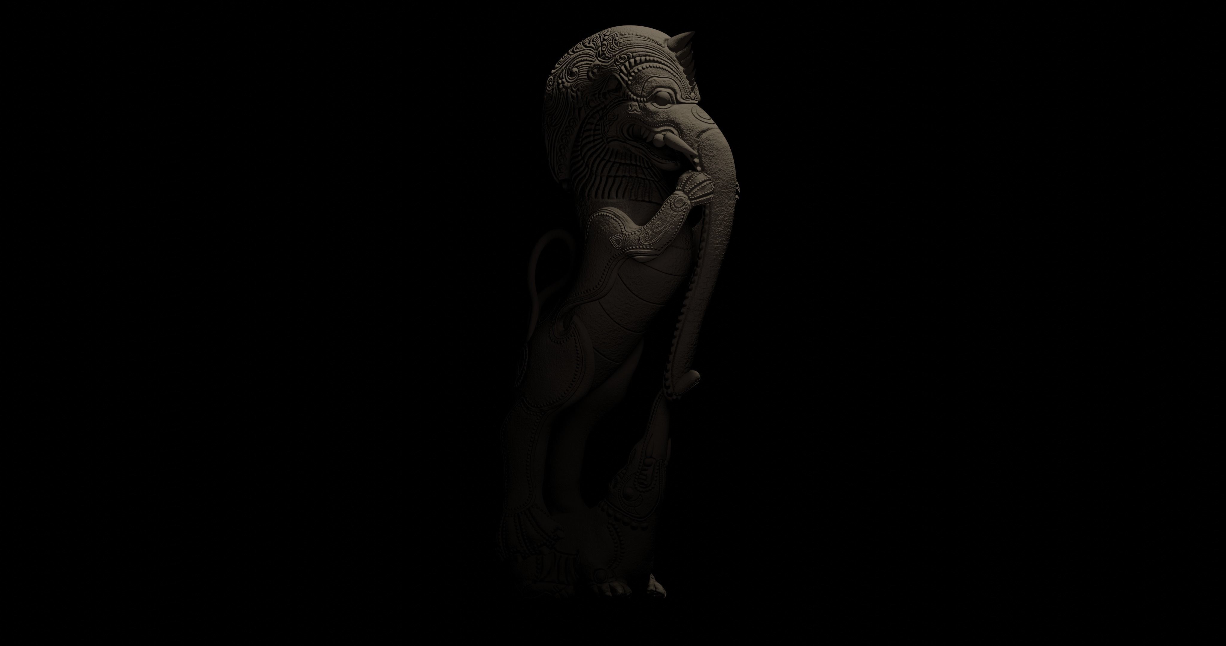 Sculpture - Yazhi 3D model_8