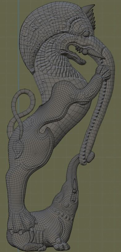 Sculpture - Yazhi 3D model_9