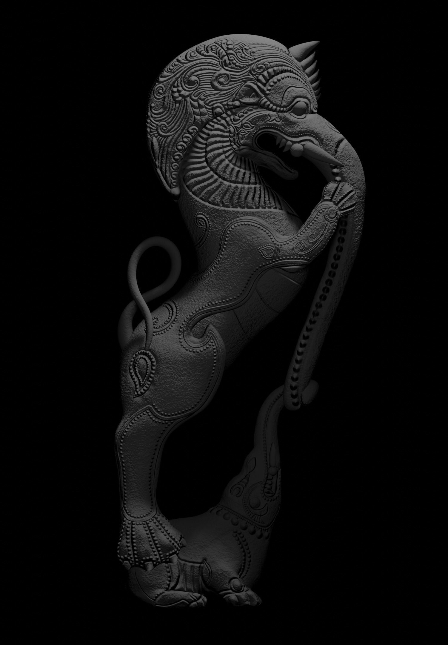 Sculpture - Yazhi 3D model_1