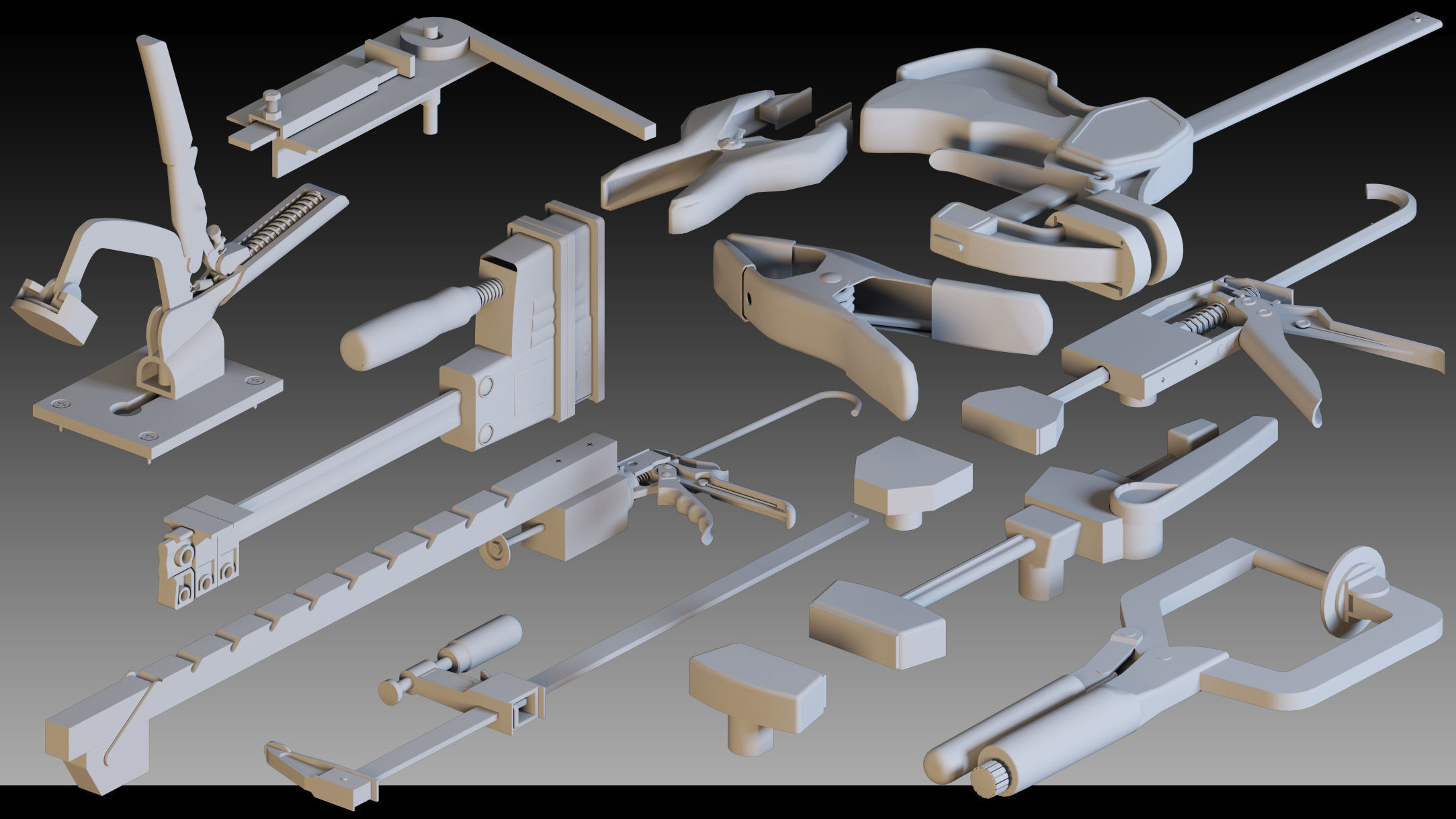 44 Industrial Tools- Kitbash- High detail 3d models 3D model_2