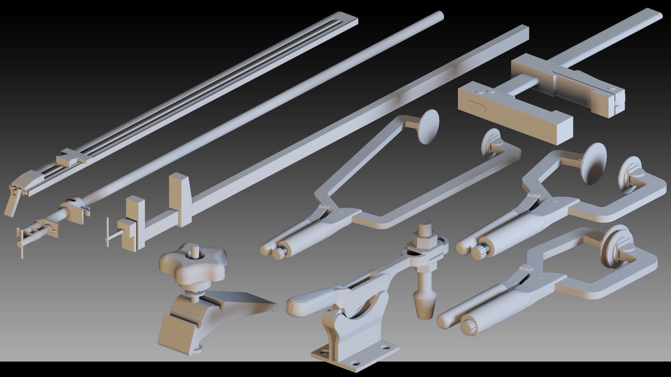 44 Industrial Tools- Kitbash- High detail 3d models 3D model_1