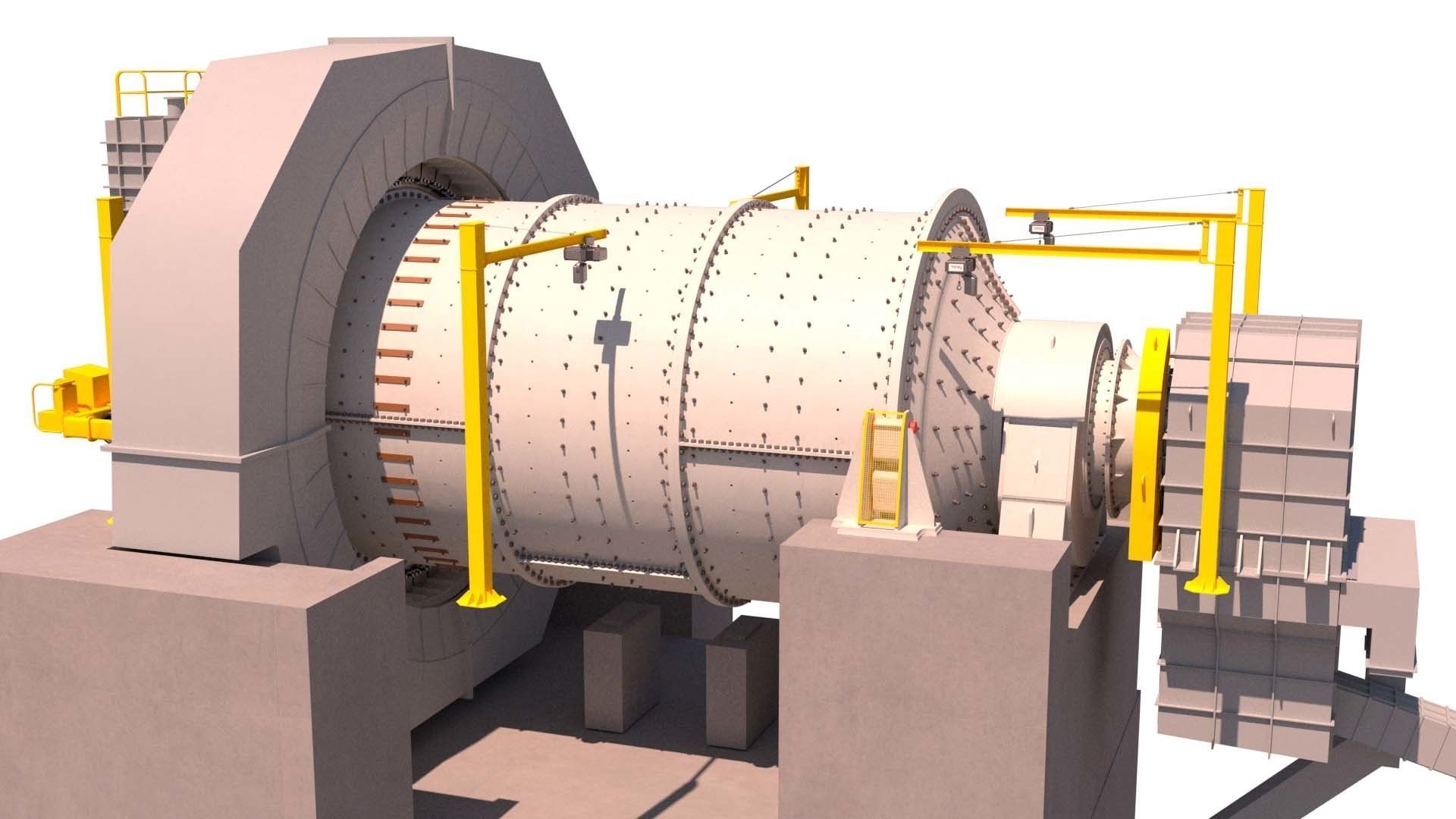 molino de bolas03 3D model_2