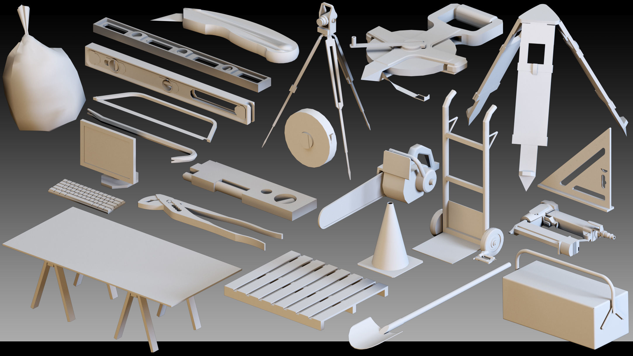 79 Building Equipments- Kitbash- High detail 3d models 3D model_4