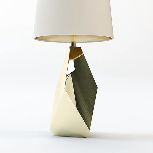 Nate Berkus gold table lamp 3D model