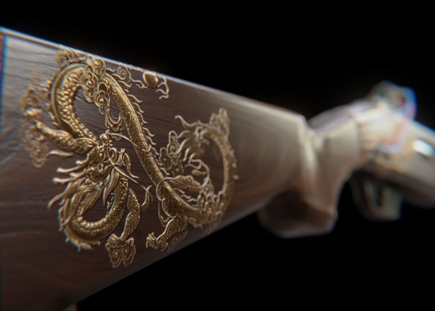 Rail Shotgun Low-poly 3D model_3