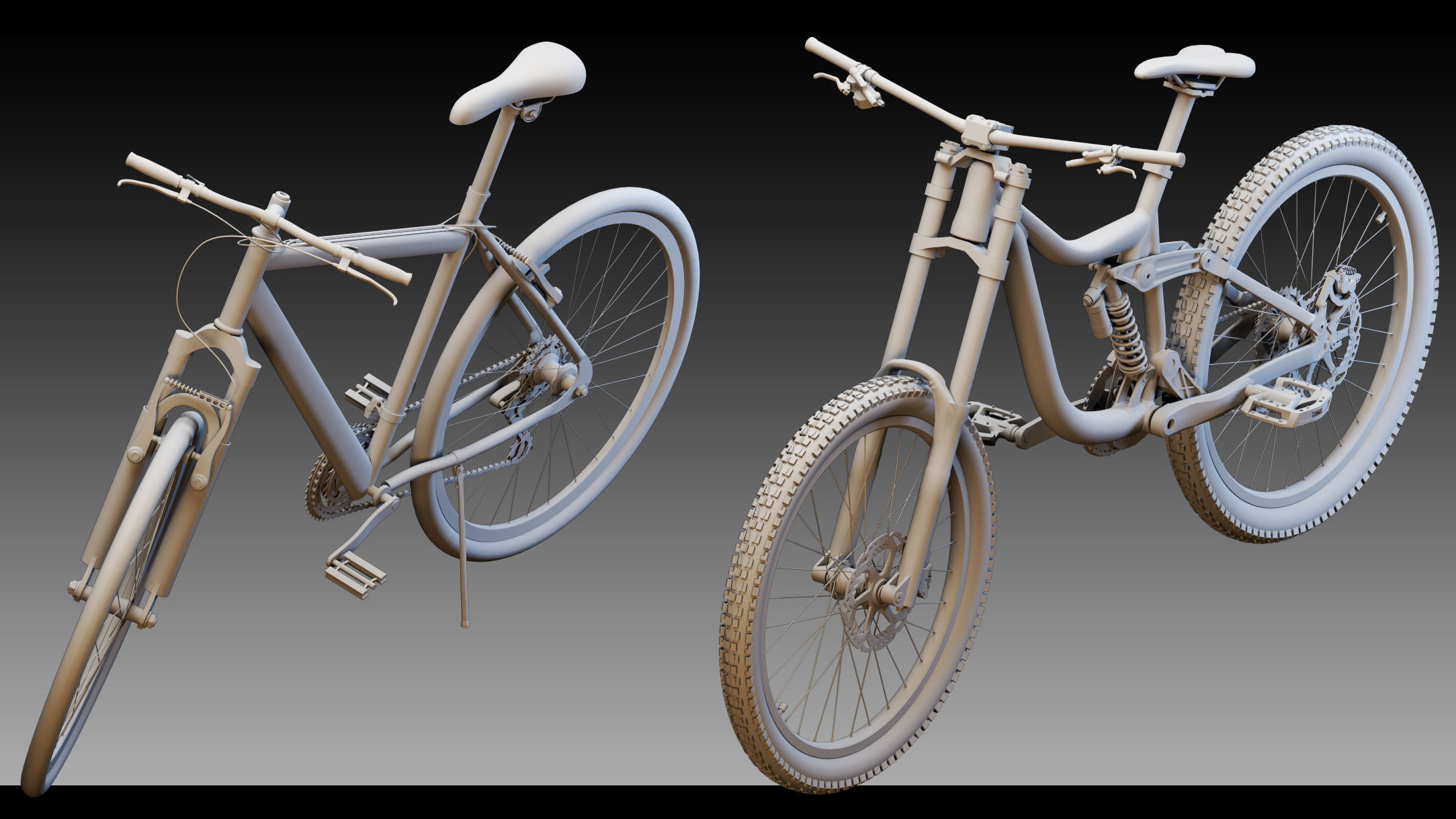 40 Bicycles- Kitbash- High detail 3d models 3D model_3