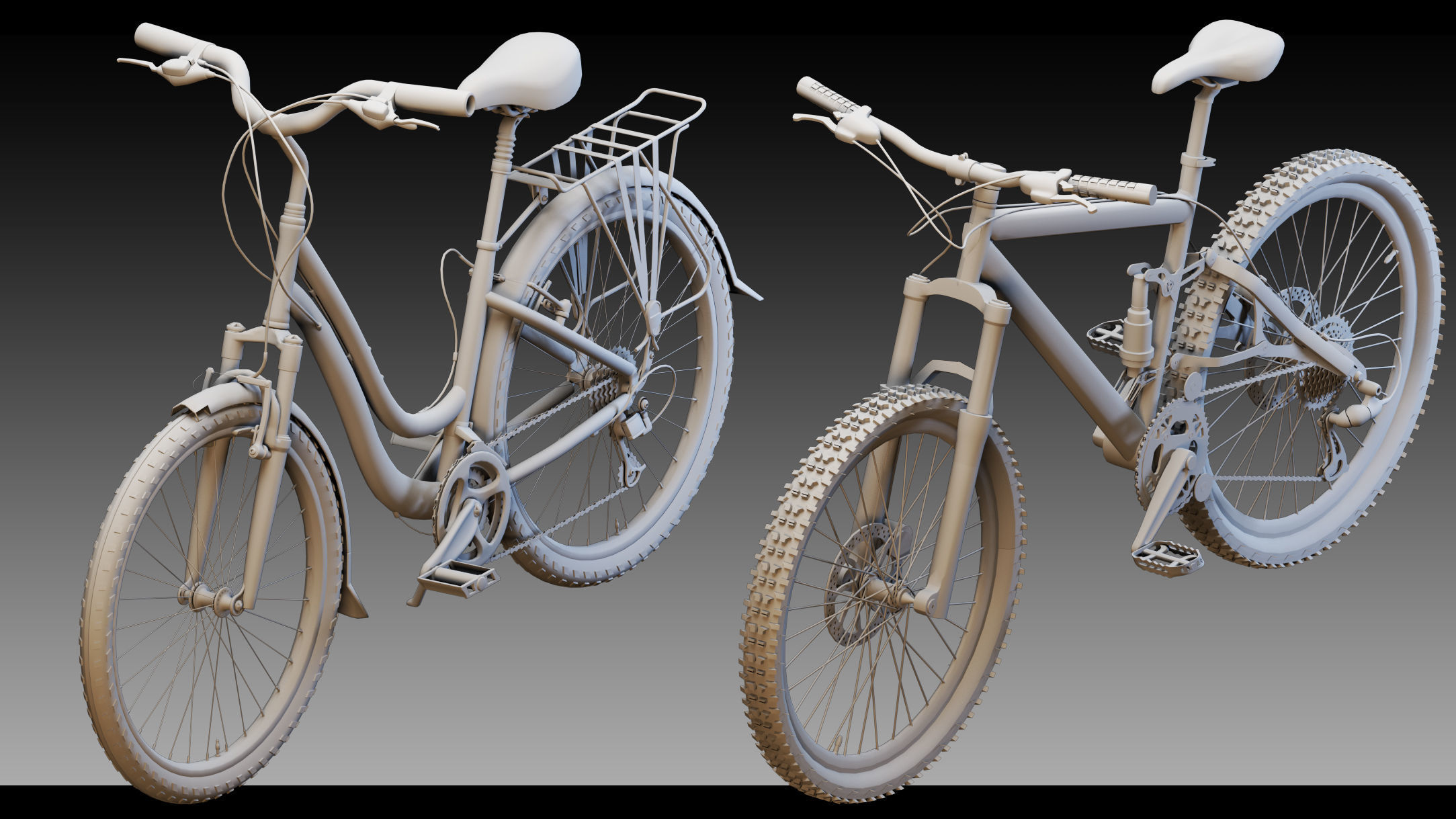 40 Bicycles- Kitbash- High detail 3d models 3D model_12