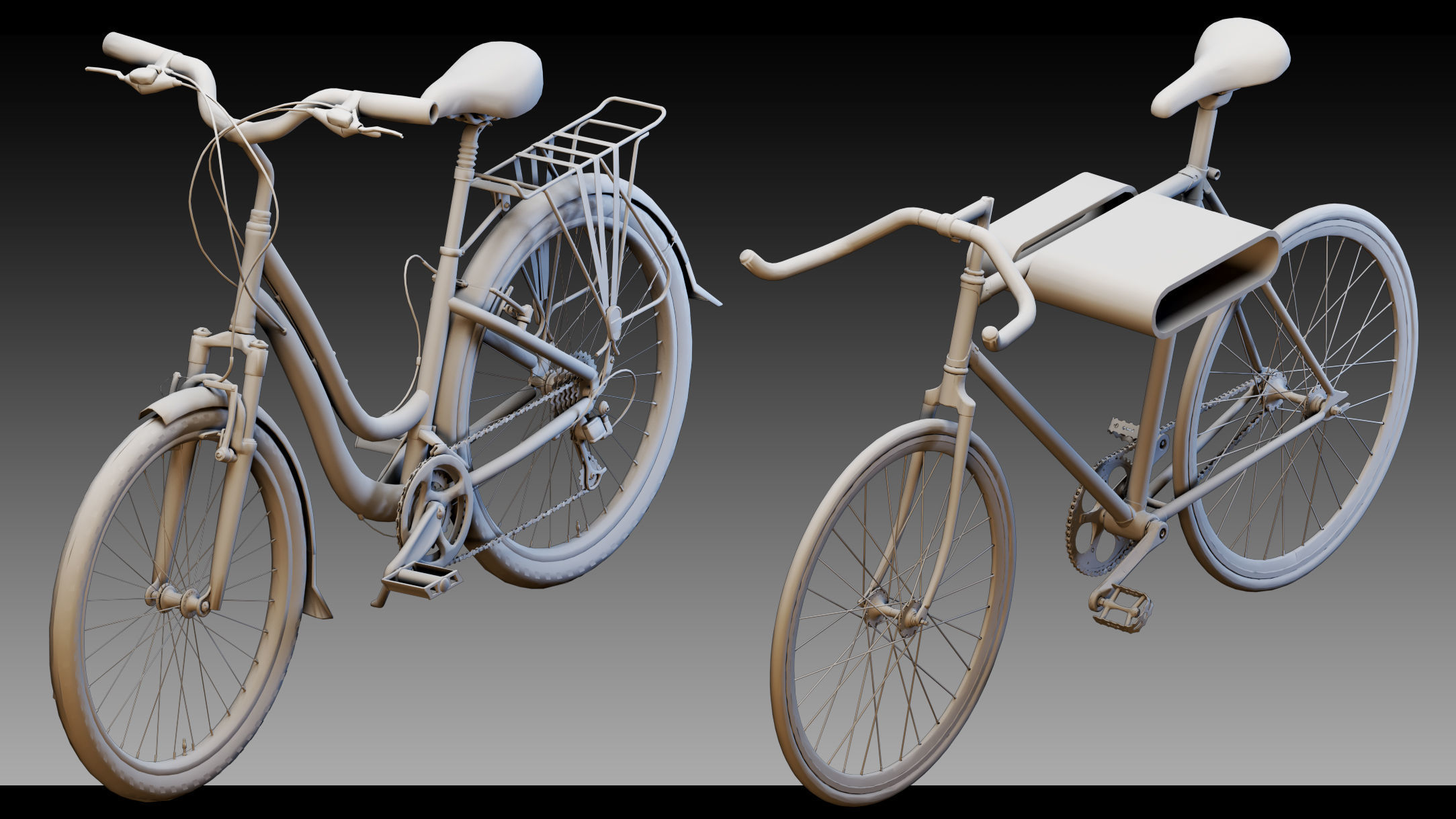 40 Bicycles- Kitbash- High detail 3d models 3D model_11