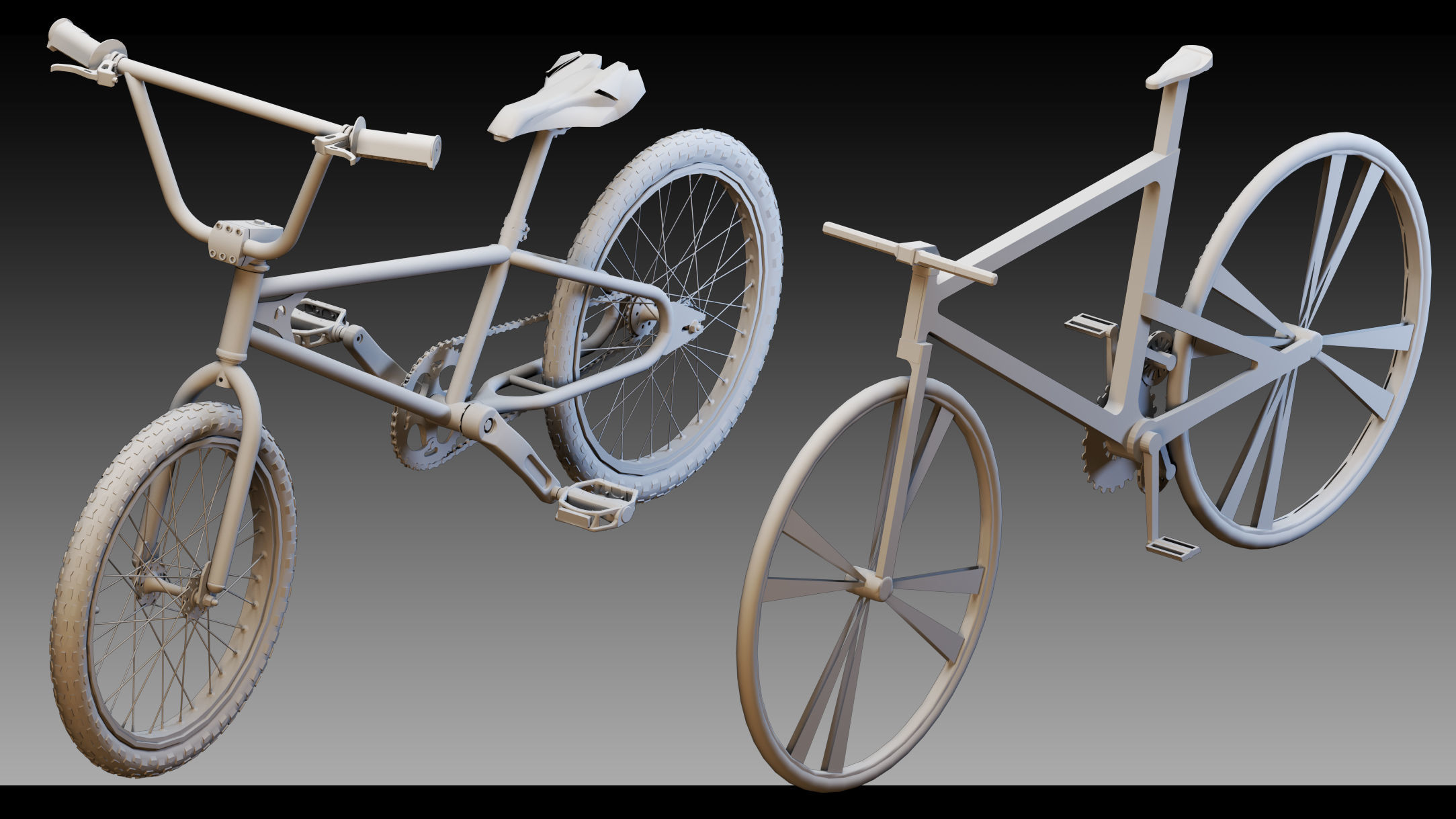 40 Bicycles- Kitbash- High detail 3d models 3D model_7
