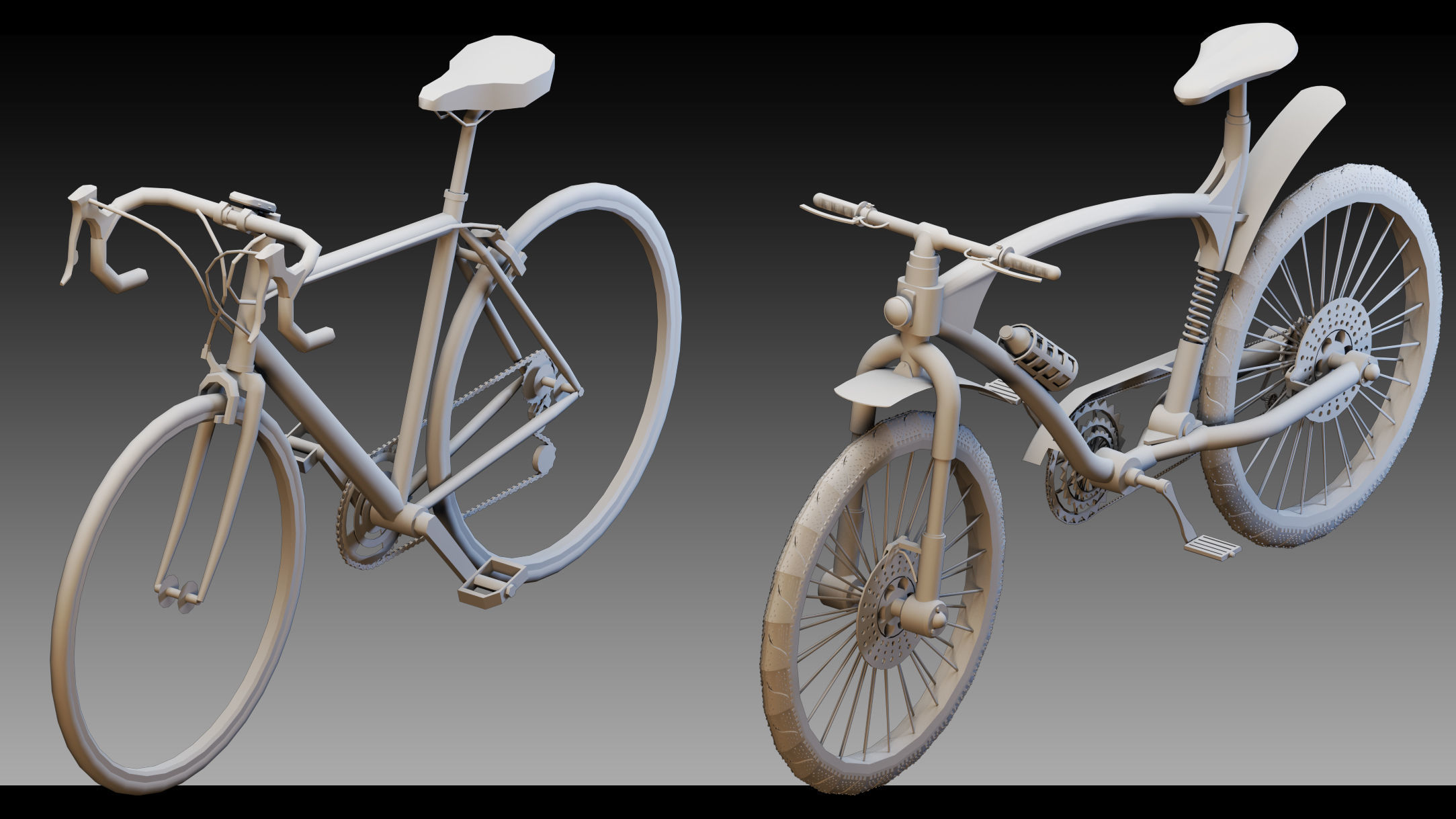 40 Bicycles- Kitbash- High detail 3d models 3D model_17