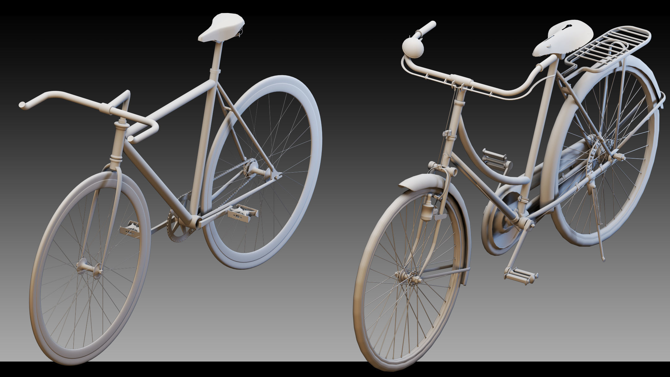 40 Bicycles- Kitbash- High detail 3d models 3D model_16