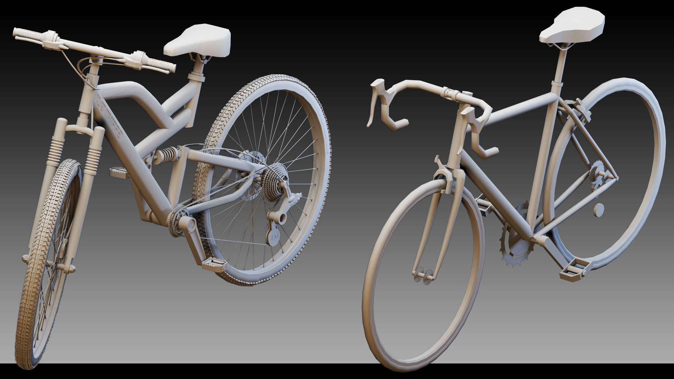 40 Bicycles- Kitbash- High detail 3d models 3D model_20