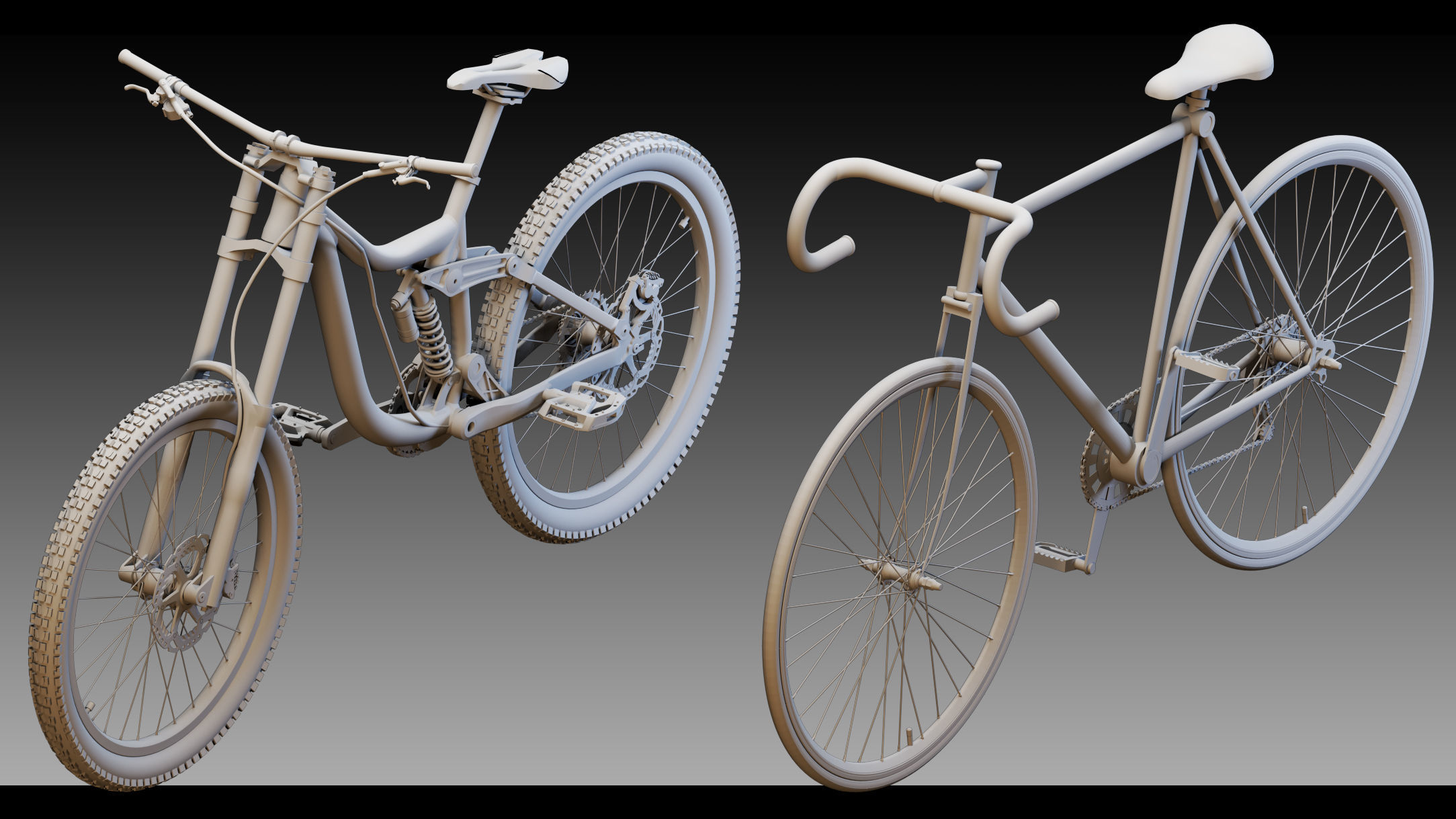 40 Bicycles- Kitbash- High detail 3d models 3D model_19