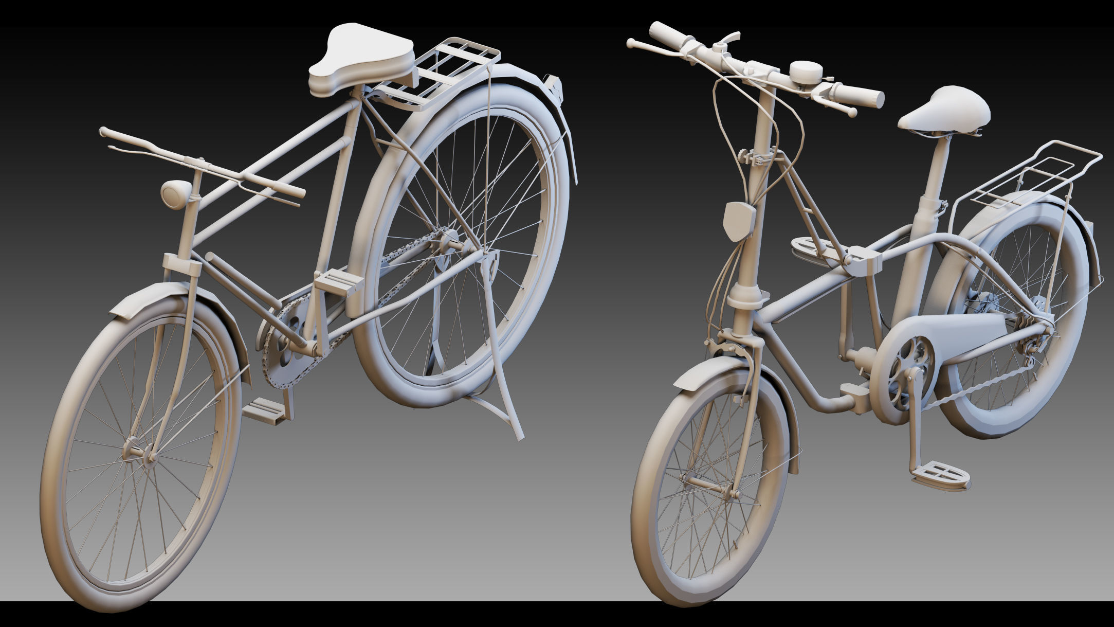40 Bicycles- Kitbash- High detail 3d models 3D model_14