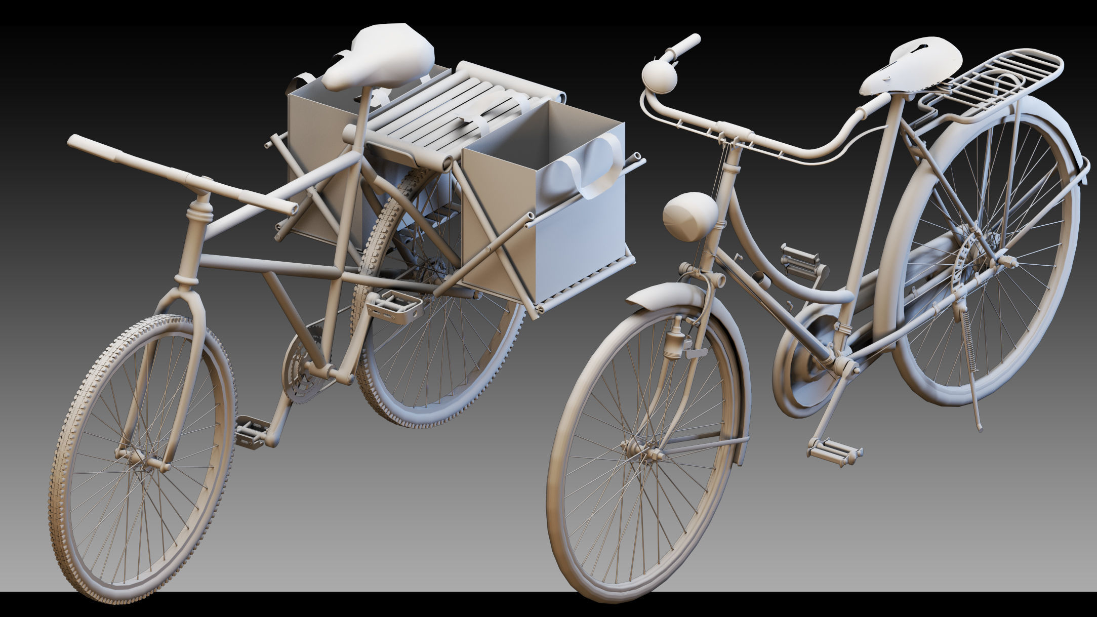 40 Bicycles- Kitbash- High detail 3d models 3D model_9