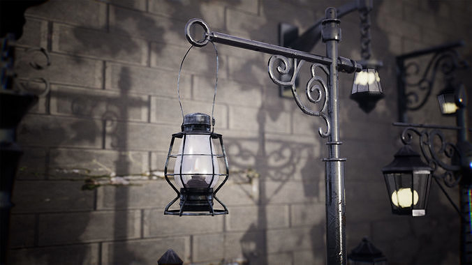 Modular Streetlights  46 Assets Low-poly 3D model 5