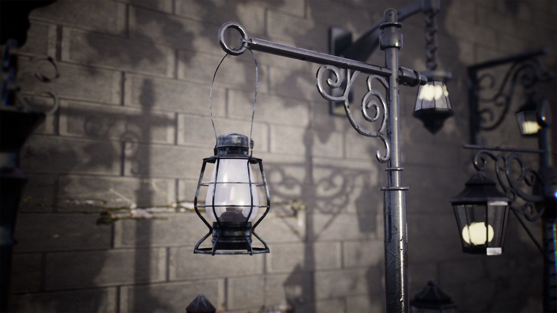 Modular Streetlights 46 Assets Low-poly 3D model_4