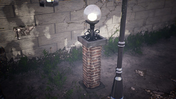 Modular Streetlights  46 Assets Low-poly 3D model 6