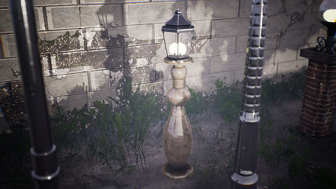 Modular Streetlights  46 Assets Low-poly 3D model 7