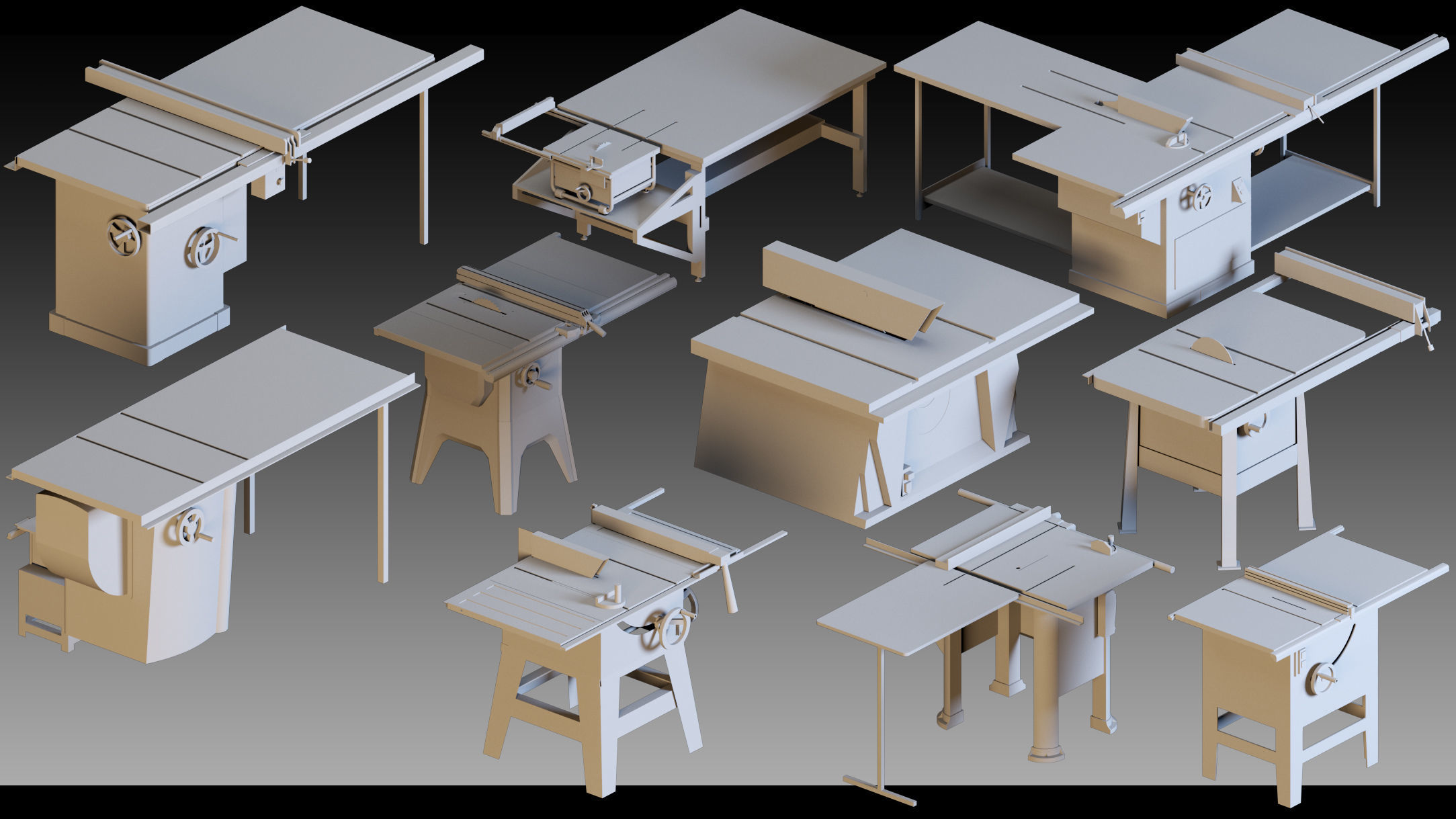 41 Carpentry Equipments- Kitbash- High detail 3d models 3D model_2