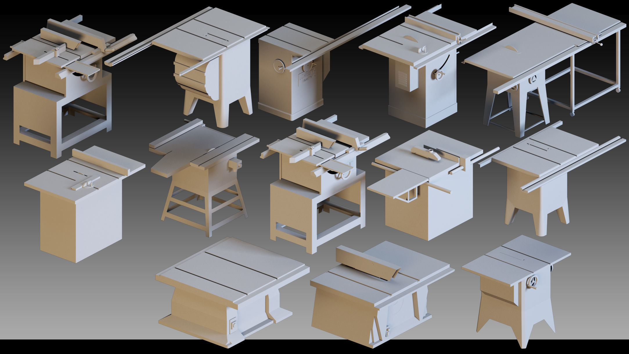 41 Carpentry Equipments- Kitbash- High detail 3d models 3D model_3