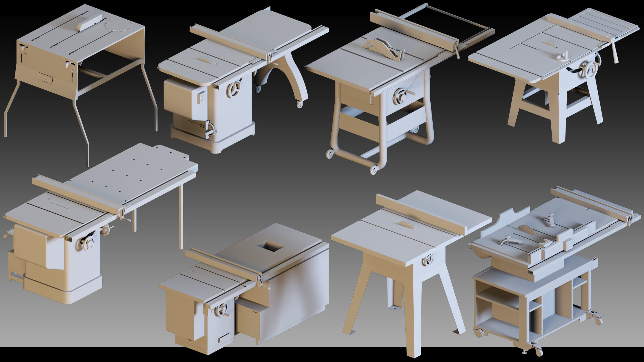 41 Carpentry Equipments- Kitbash- High detail 3d models 3D model_1