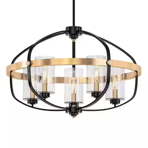 Carlsen light chandelier in gold and clear glass