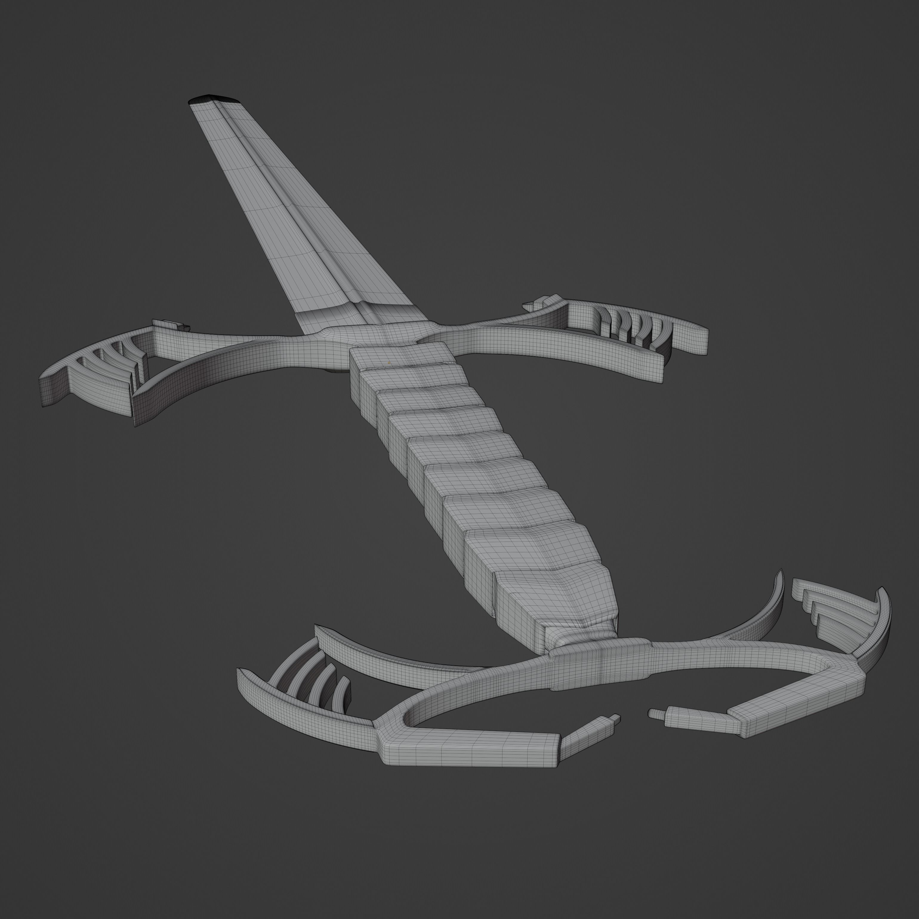 Golden sword PBR HI-poly game ready 3D model_5