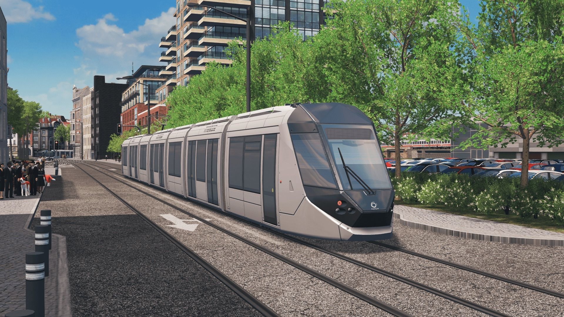 Alstom Citadis 402 - Dubai Tram Low-poly 3D model_1