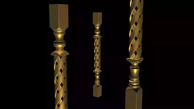 Columns Legs Tables Chairs CNC Wood Furniture 1009