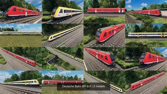 Deutsche Bahn BR 612 3D Model Collection