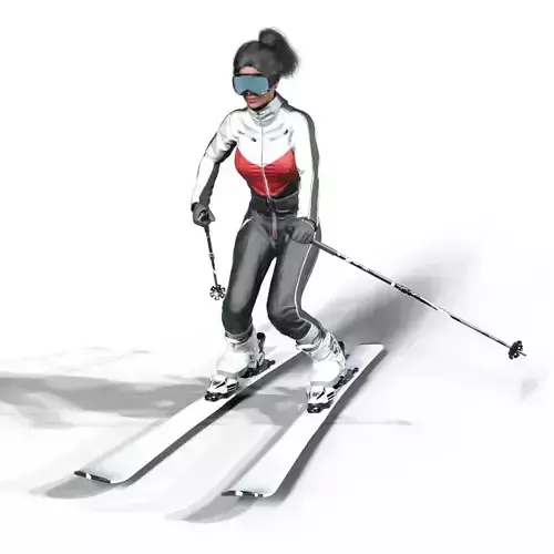 SKI GIRL 1 3D print model