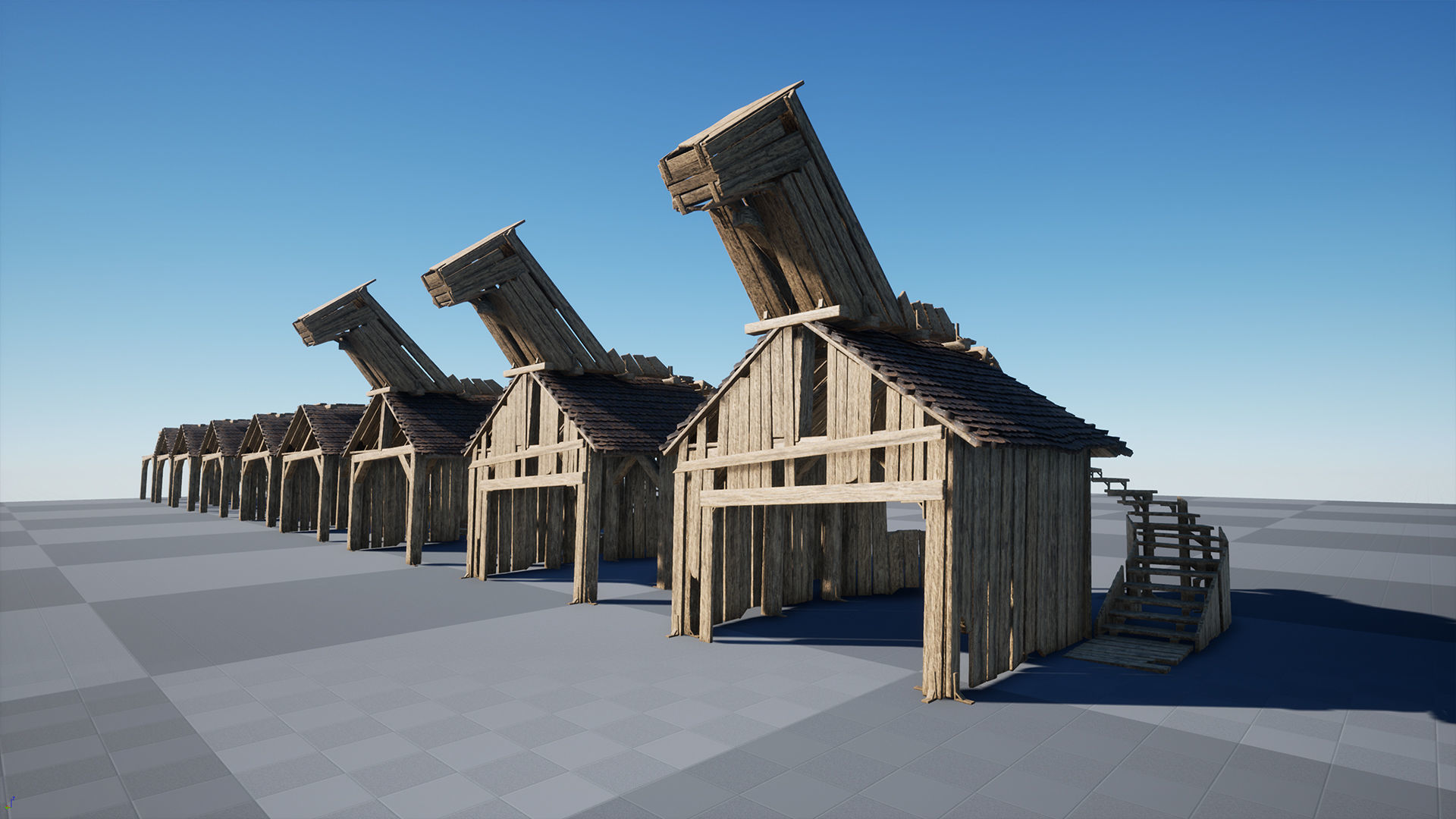 Modular Stables Environment  100 Assets Low-poly 3D model_7