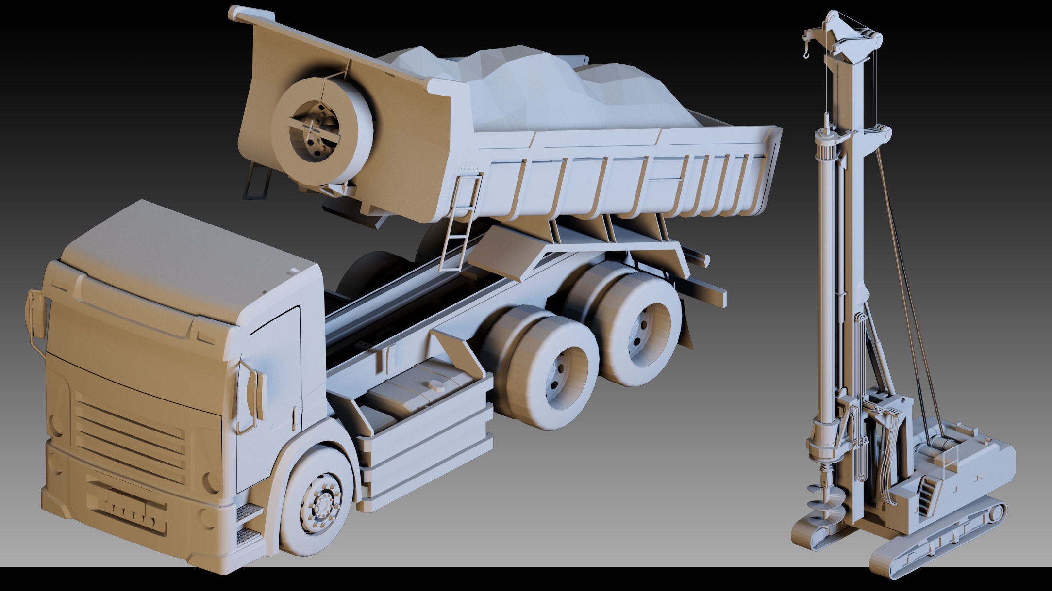 20 Industrial Vehicles- High detail 3d models 3D model_16