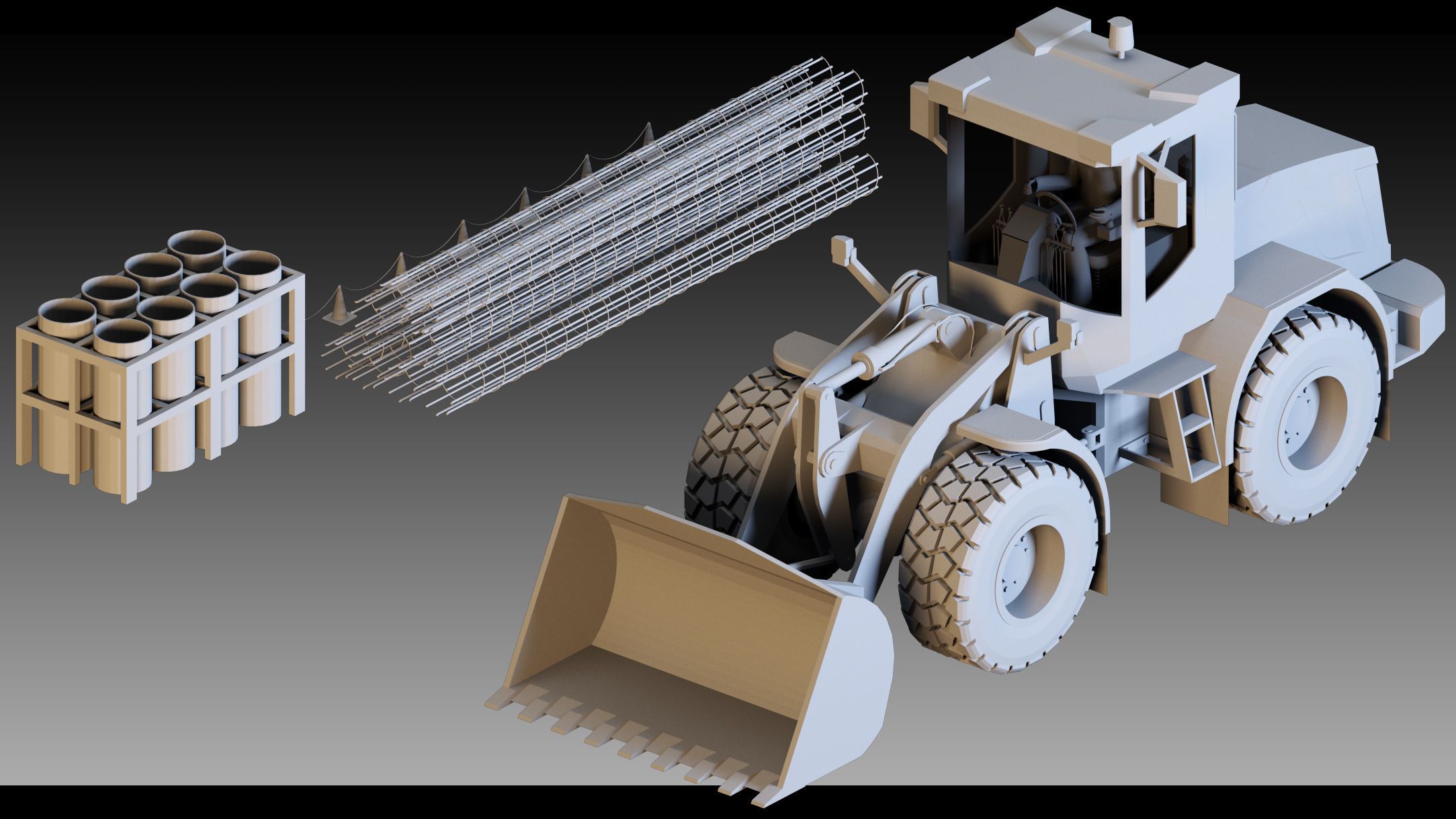 20 Industrial Vehicles- High detail 3d models 3D model_14