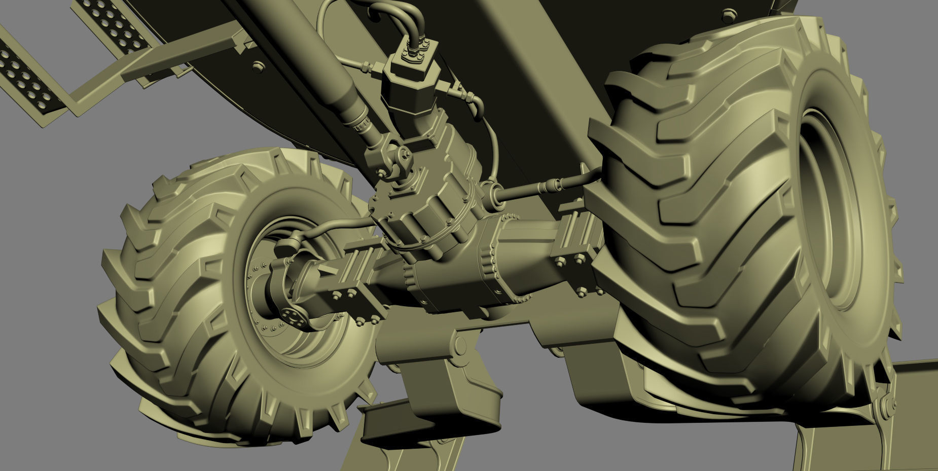 Wheeled Excavator Komatsu PW98MR-8 Rigged 3D model_47