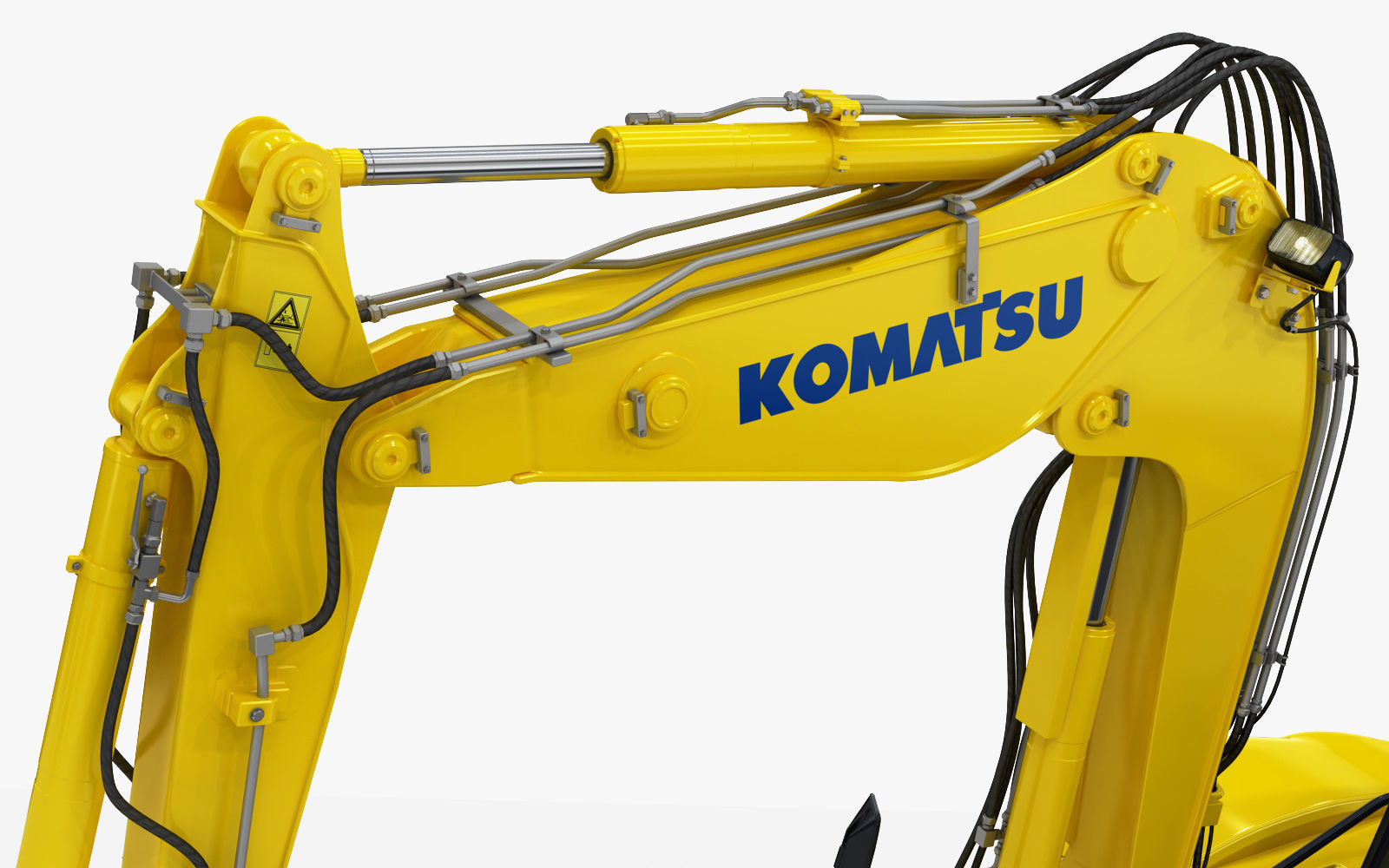 Wheeled Excavator Komatsu PW98MR-8 Rigged 3D model_18