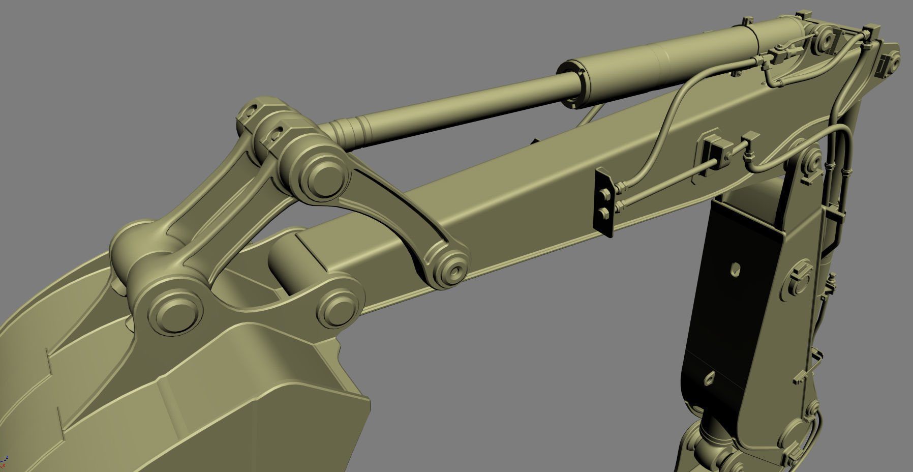 Wheeled Excavator Komatsu PW98MR-8 Rigged 3D model_43