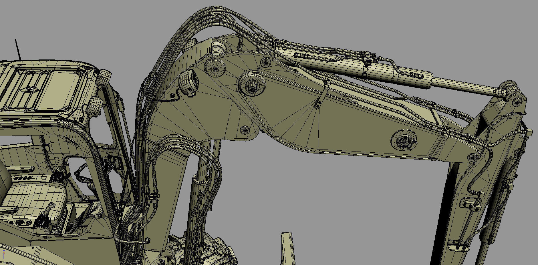 Wheeled Excavator Komatsu PW98MR-8 Rigged 3D model_42