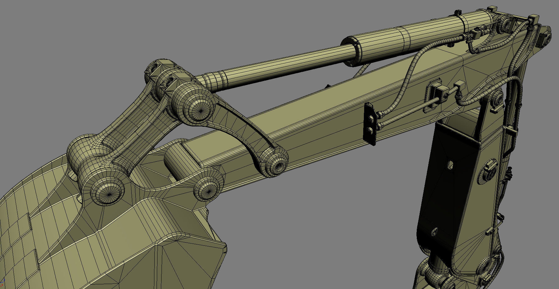Wheeled Excavator Komatsu PW98MR-8 Rigged 3D model_44