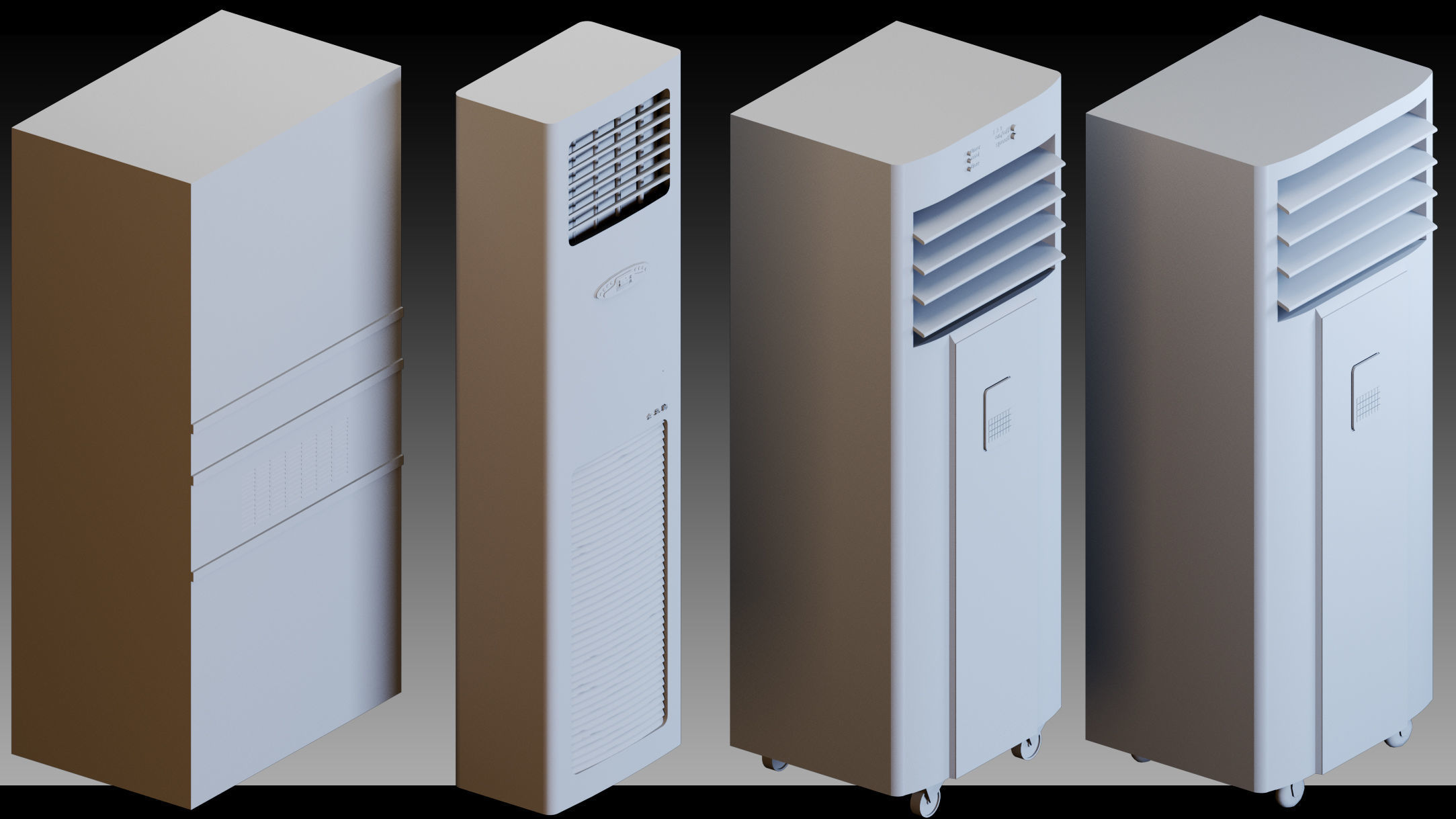 110 Air conditioners- Kitbash- High detail 3d models 3D model_5